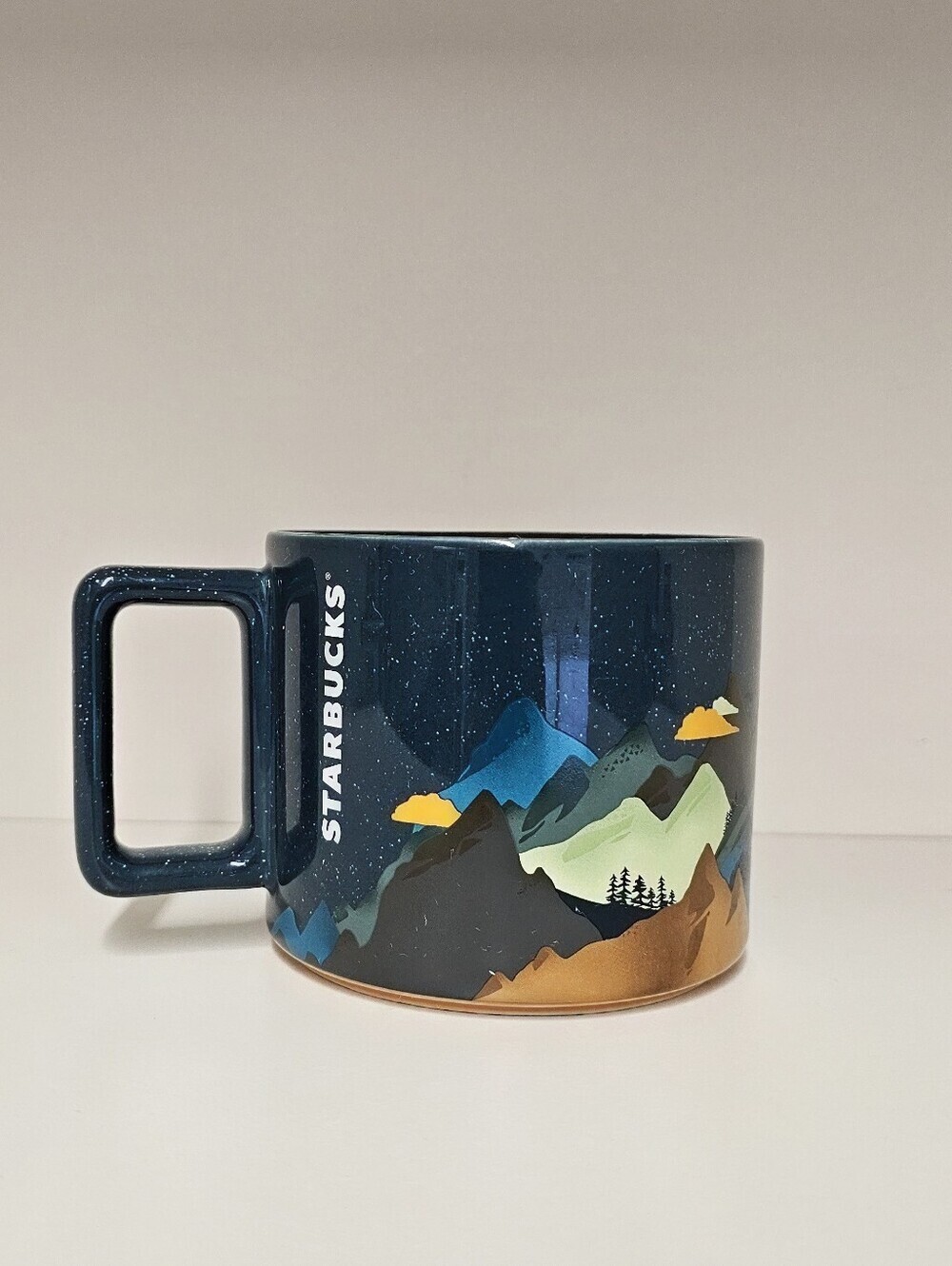 Starbucks Fathers Day "Outdoor Adventure"  Dark Teal Mountain Coffee Mug 14 oz